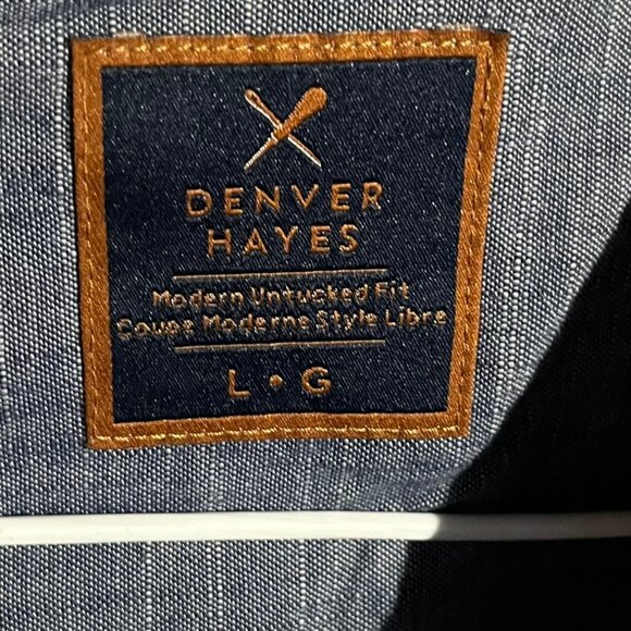 Denver Hayes “Modern Untucked Fit” Micro-Dot Shirt – Grey - Picture 3 of 3